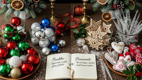 Difference Between Baubles and Ornaments