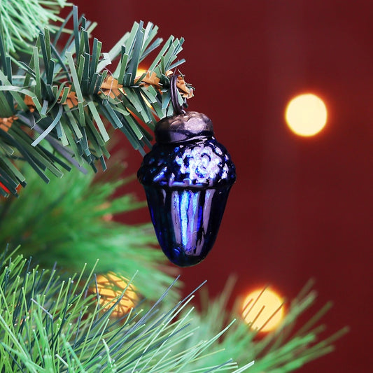 Blue Glass Vintage Christmas Ornaments 25-Pack for Mini Trees CO-65169