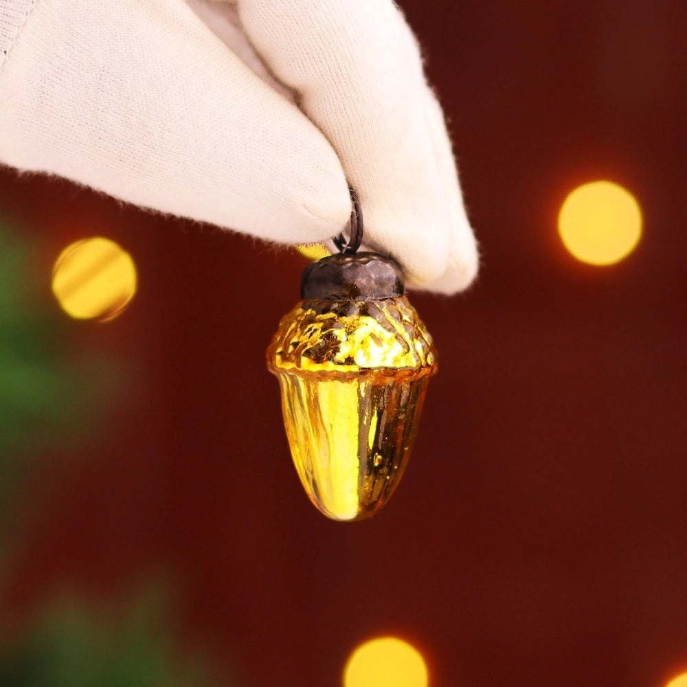 Golden Glass Vintage Ornaments 25-Pack for Mini Trees CO-61344