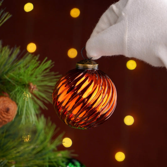 Multicolor Glass Christmas Ornaments 3-Inch 12 Piece Set CO-65508