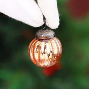 Amber Handmade Glass Christmas Ornament Single Piece CO-65452
