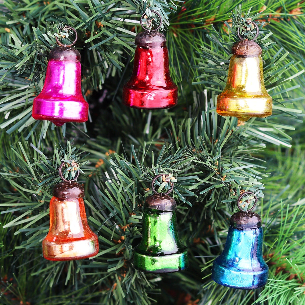 Green Handmade Glass Bell Christmas Ornament 1 Piece CO-65443