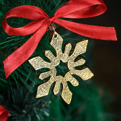 Golden Aluminium Cutout Tree Ornaments – 6-Piece Set CO- 69202