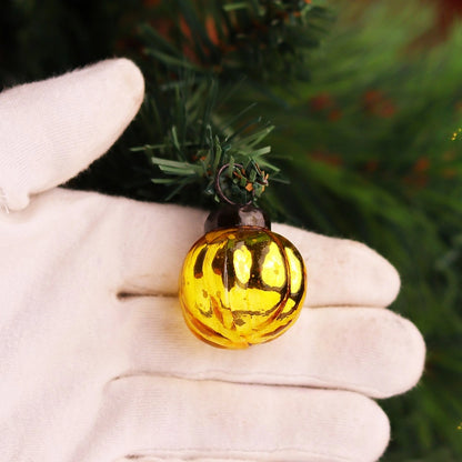 Golden Glass Vintage Ornaments 25-Pack for Mini Trees CO-61344