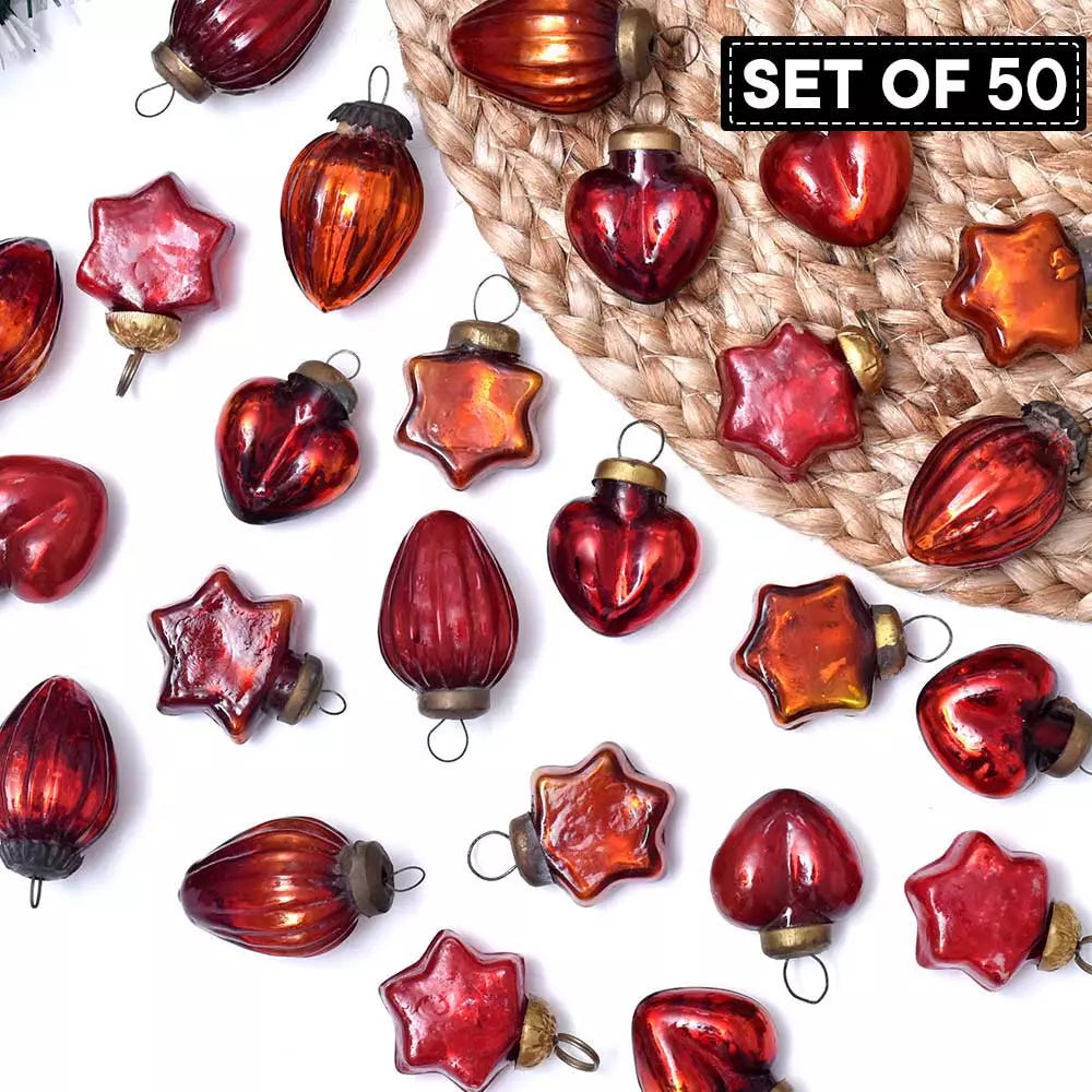 Indian Shelf Glass Christmas Ornaments