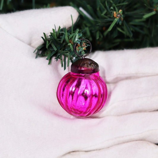 Pink Handmade Glass Christmas Ornament Single Piece CO-65452