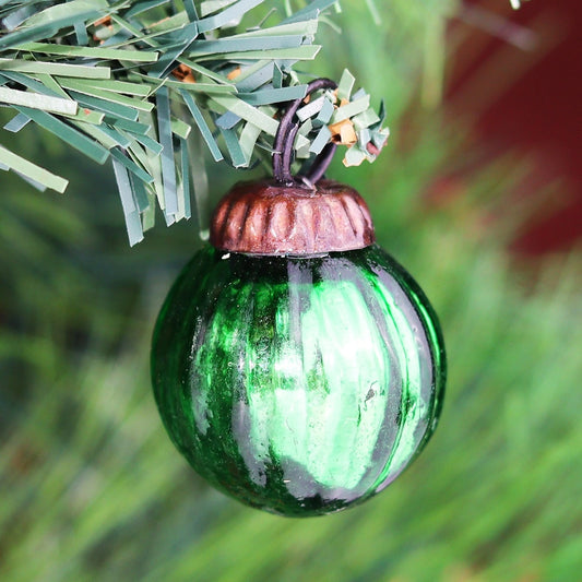 Green Handmade Glass Christmas Ornament Single Piece CO-65452